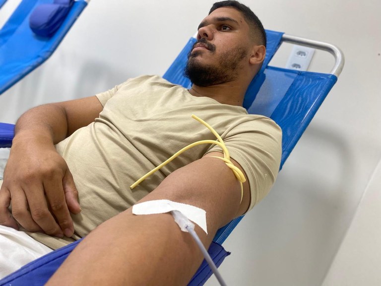Hospital de Trauma de João Pessoa reforça campanha do Hemocentro com sala de coleta de sangue